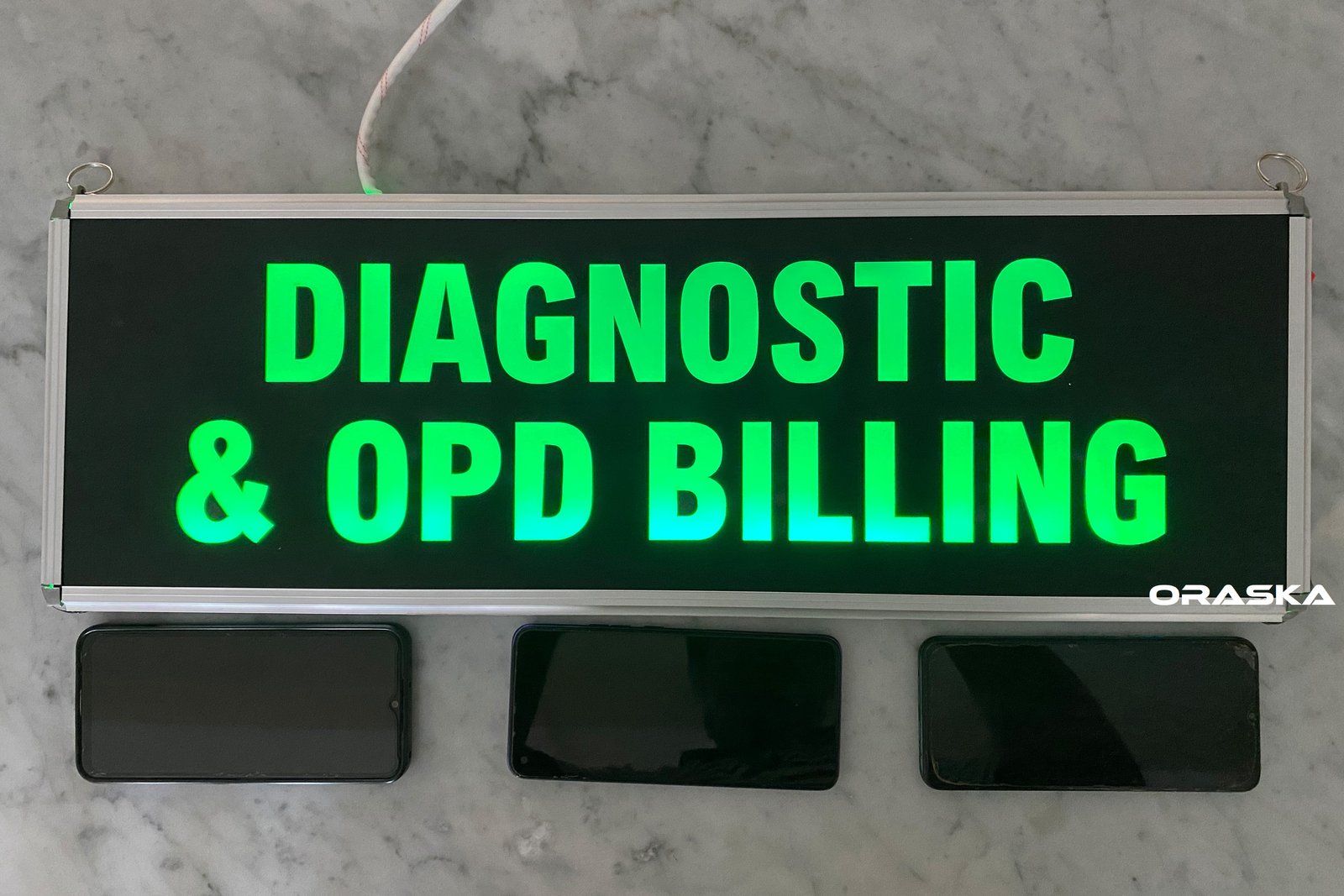 ORASKA SparkPro G-2616 TERA – 24x8x1 inch Emergency Hospital Sign Light, 7W, Dual Side, Green World's Best Quality Made in Bangladesh