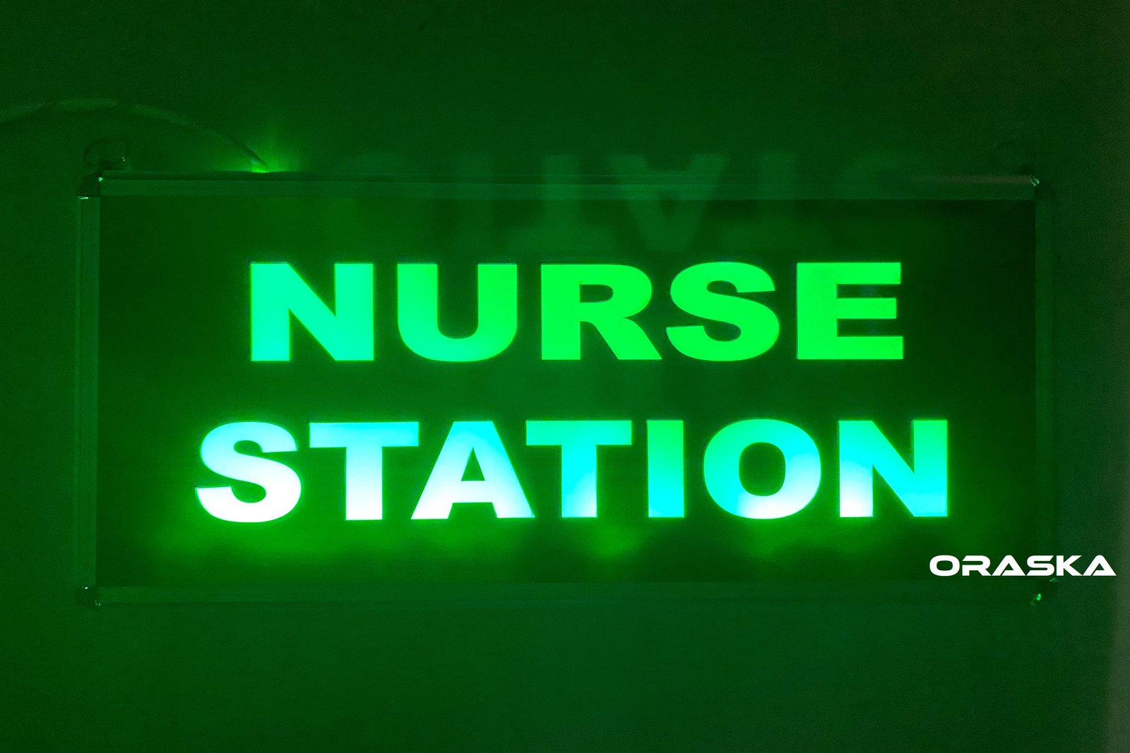 ORASKA SparkPro G-2616 MEGA – 18×8×1 inch, 7W Dual-Sided Hospital Nurse Station Sign, 500+ LUX, 8.2V Li-Ion, 3–4 Hr Backup Super Bright world's best