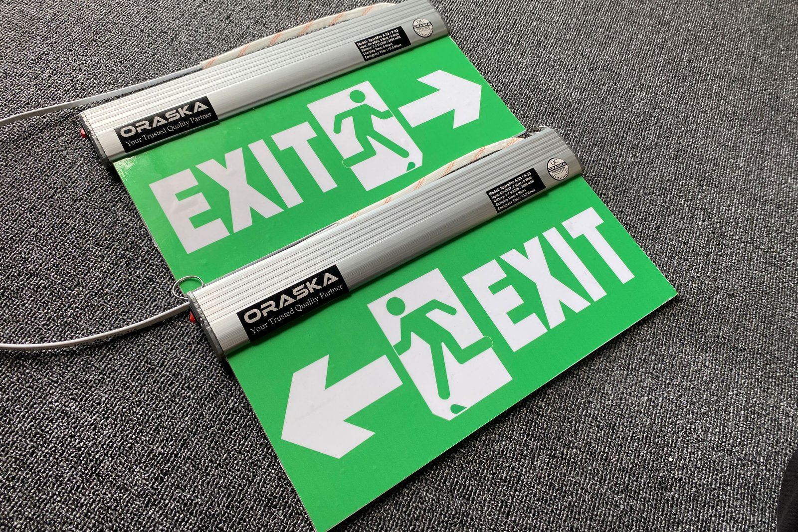 LED Emergency Exit Light SparkPro P33 with 4hrs backup 2 years warranty ORASKA