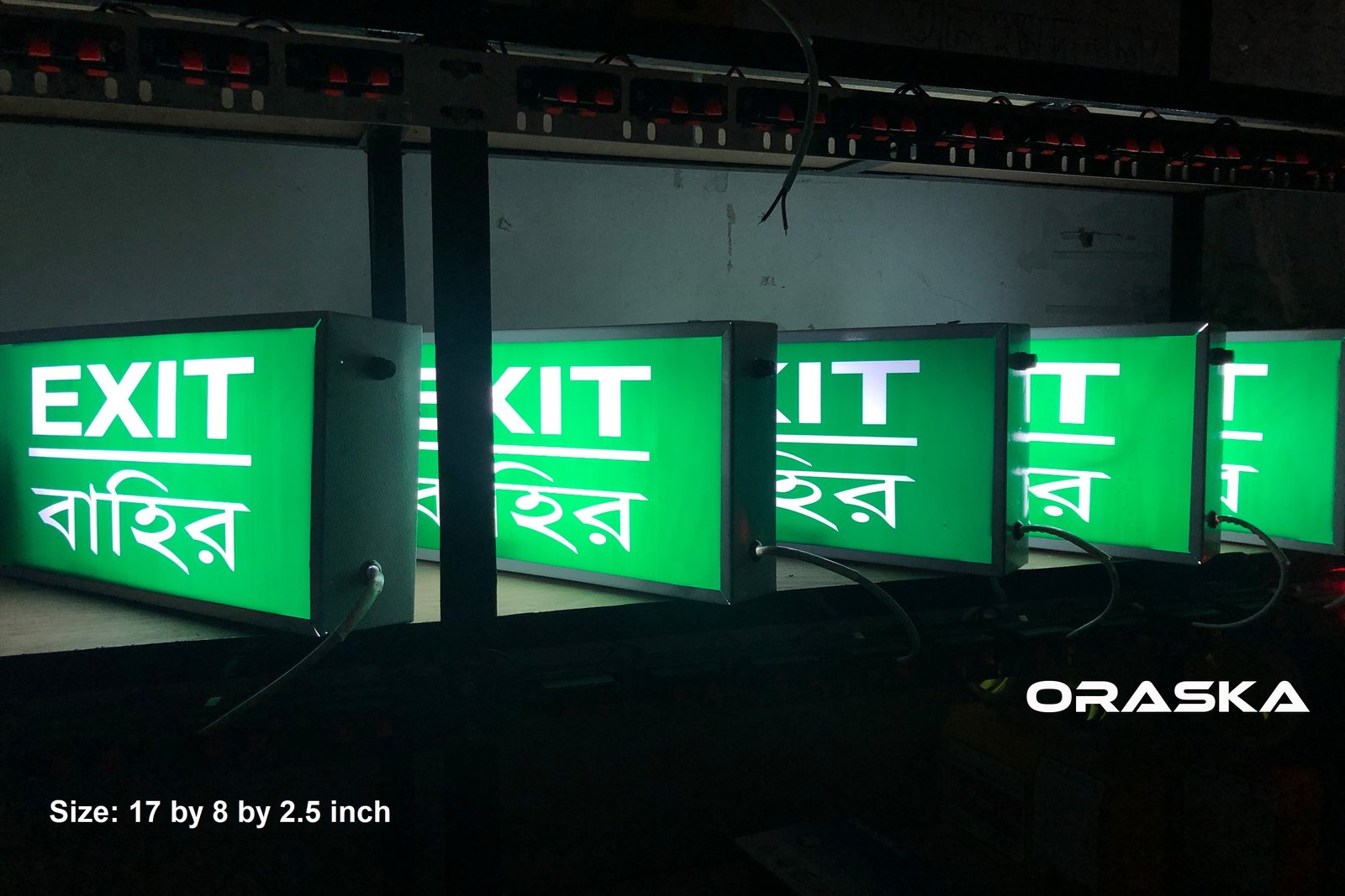 Oraska Emergency Exit Bahir Sign Box Type Light 2  years warranty Bangladesh